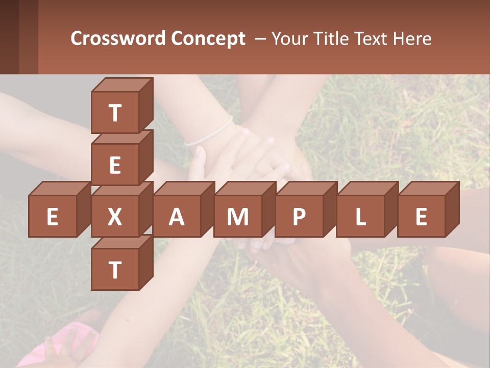 A Group Of People Putting Their Hands Together PowerPoint Template