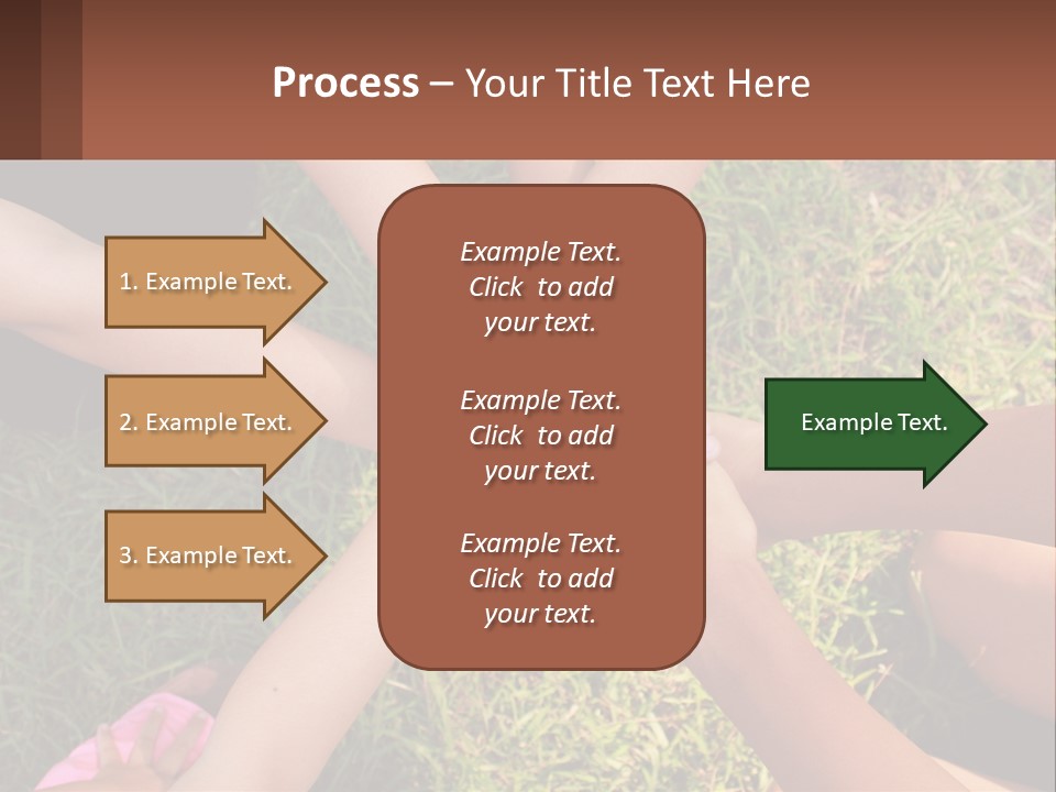 A Group Of People Putting Their Hands Together PowerPoint Template
