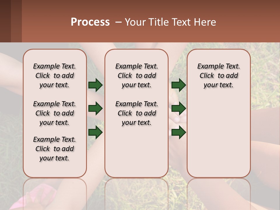 A Group Of People Putting Their Hands Together PowerPoint Template