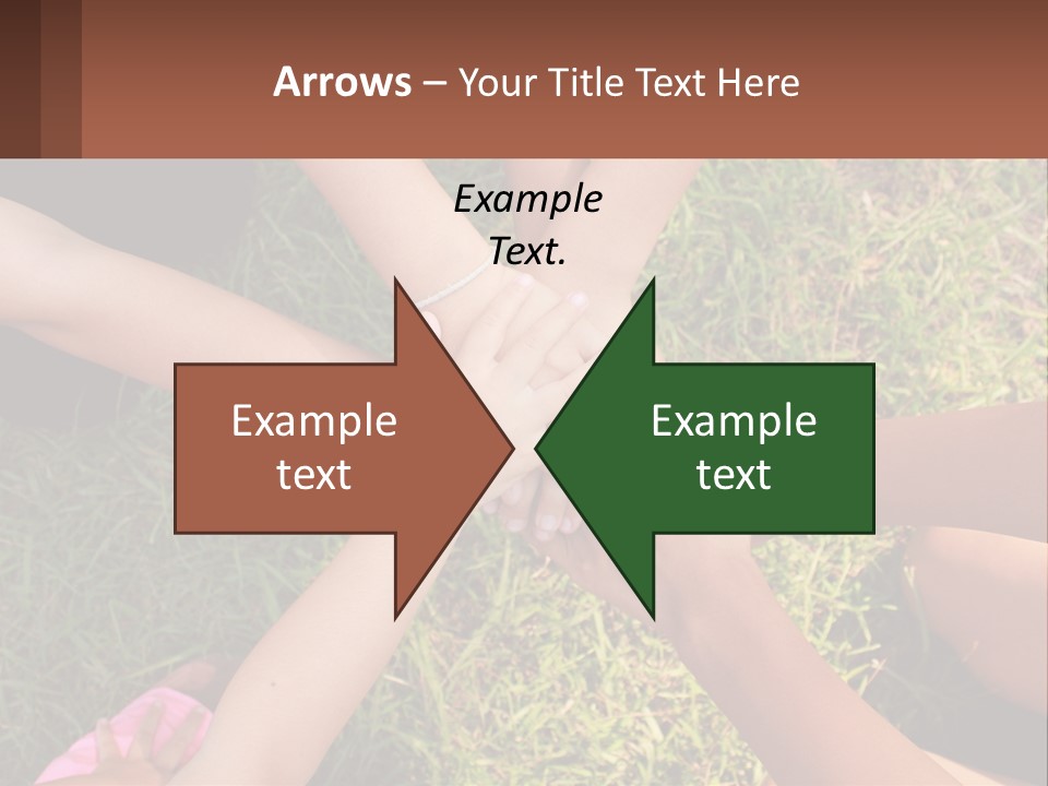 A Group Of People Putting Their Hands Together PowerPoint Template