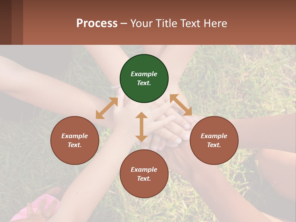 A Group Of People Putting Their Hands Together PowerPoint Template