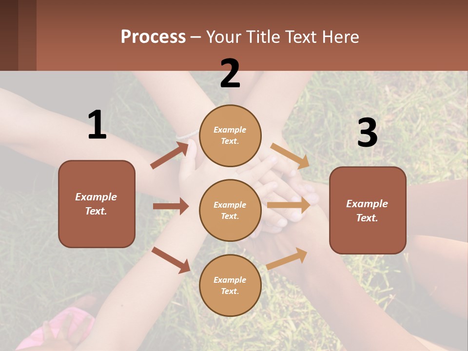 A Group Of People Putting Their Hands Together PowerPoint Template
