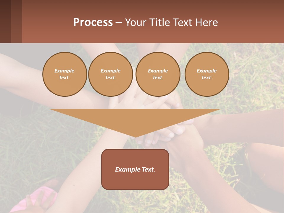 A Group Of People Putting Their Hands Together PowerPoint Template