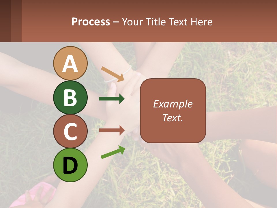 A Group Of People Putting Their Hands Together PowerPoint Template