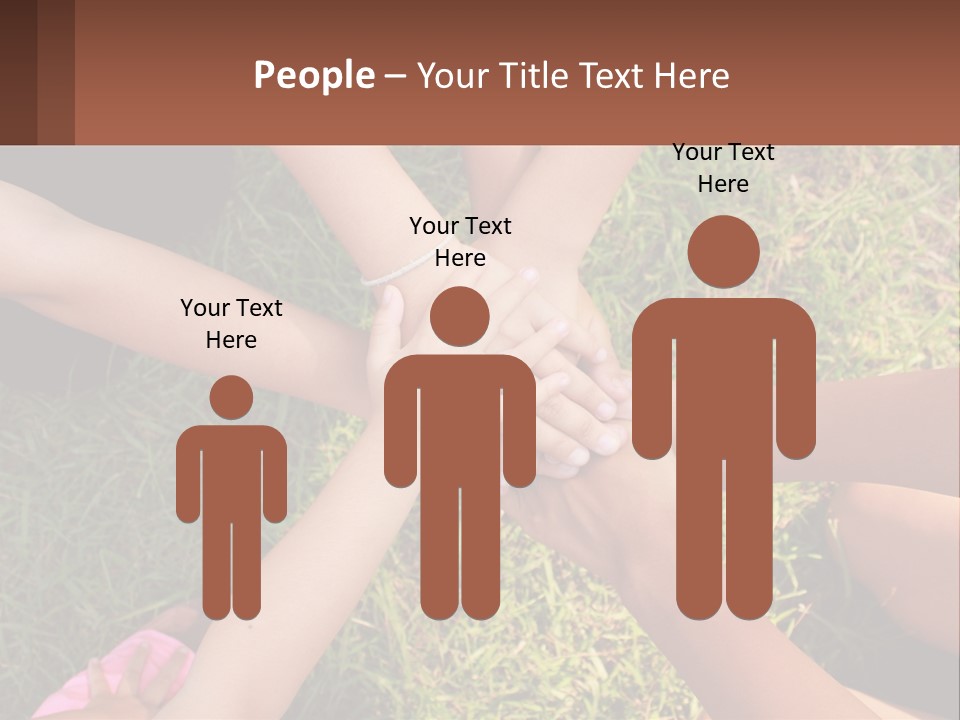 A Group Of People Putting Their Hands Together PowerPoint Template