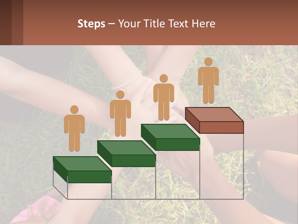 A Group Of People Putting Their Hands Together PowerPoint Template