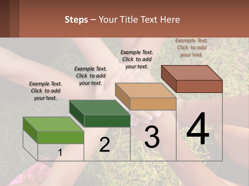 A Group Of People Putting Their Hands Together PowerPoint Template