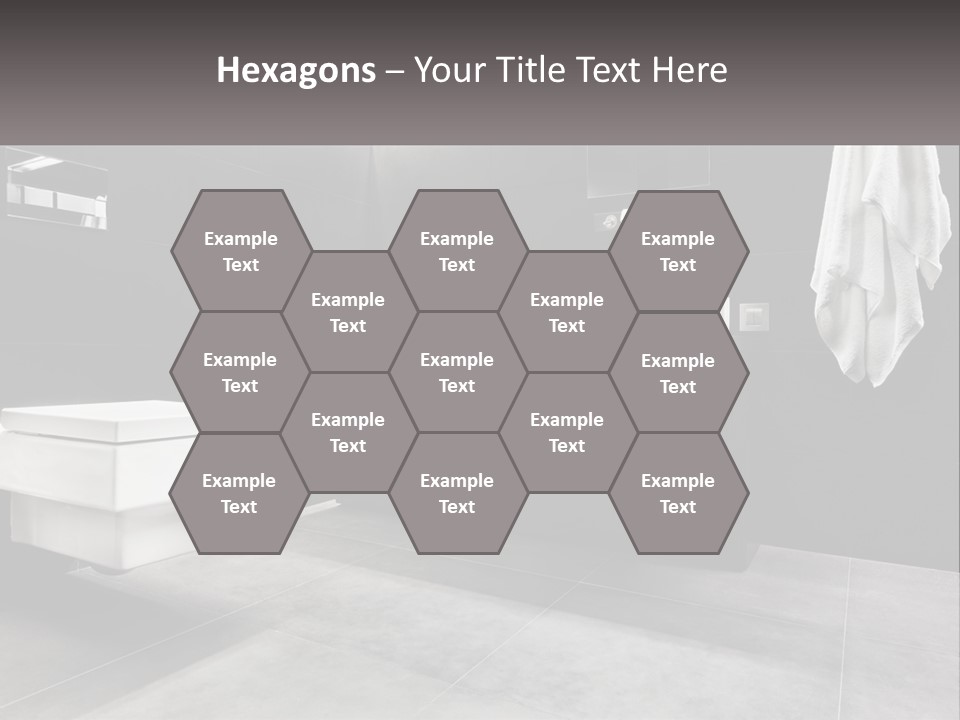 A Black And White Bathroom With A Toilet And Sink PowerPoint Template