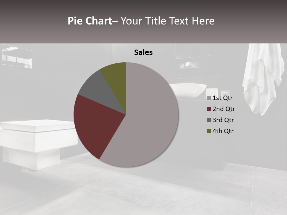 A Black And White Bathroom With A Toilet And Sink PowerPoint Template
