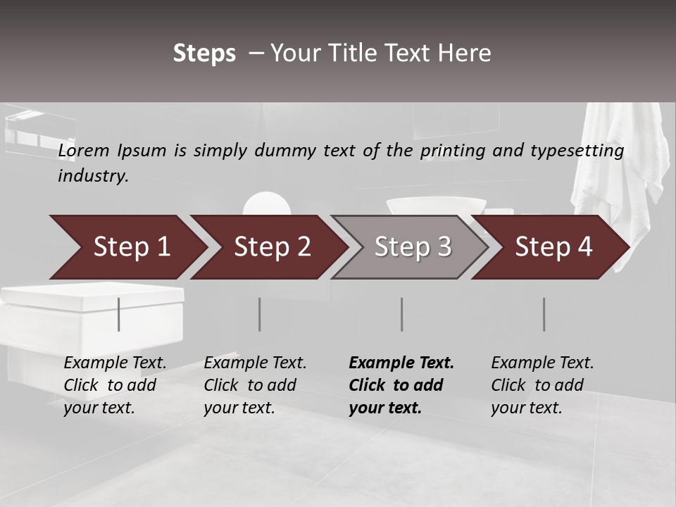 A Black And White Bathroom With A Toilet And Sink PowerPoint Template