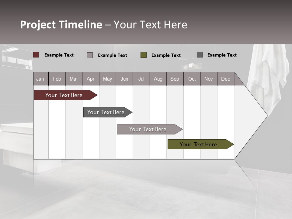 A Black And White Bathroom With A Toilet And Sink PowerPoint Template
