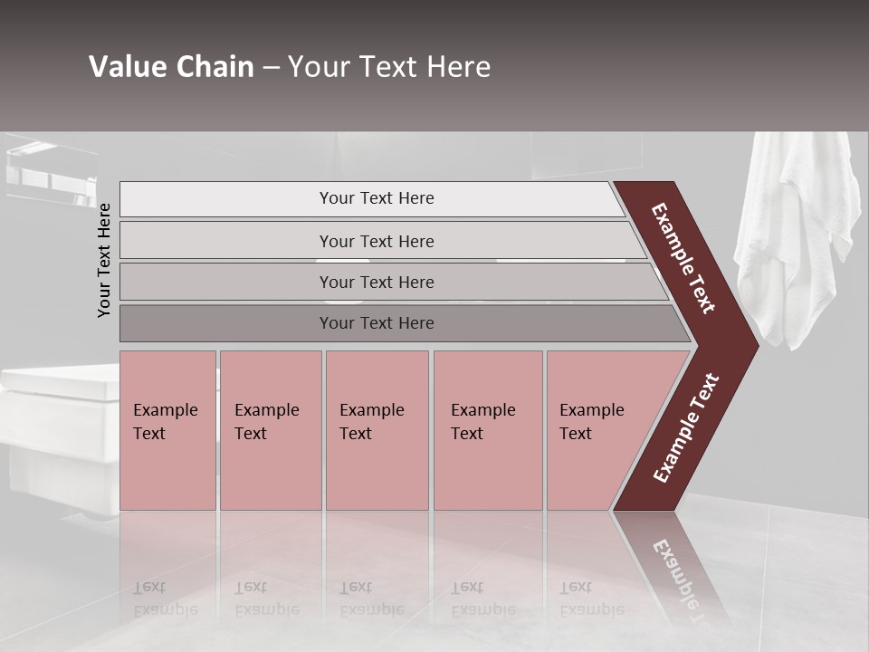 A Black And White Bathroom With A Toilet And Sink PowerPoint Template