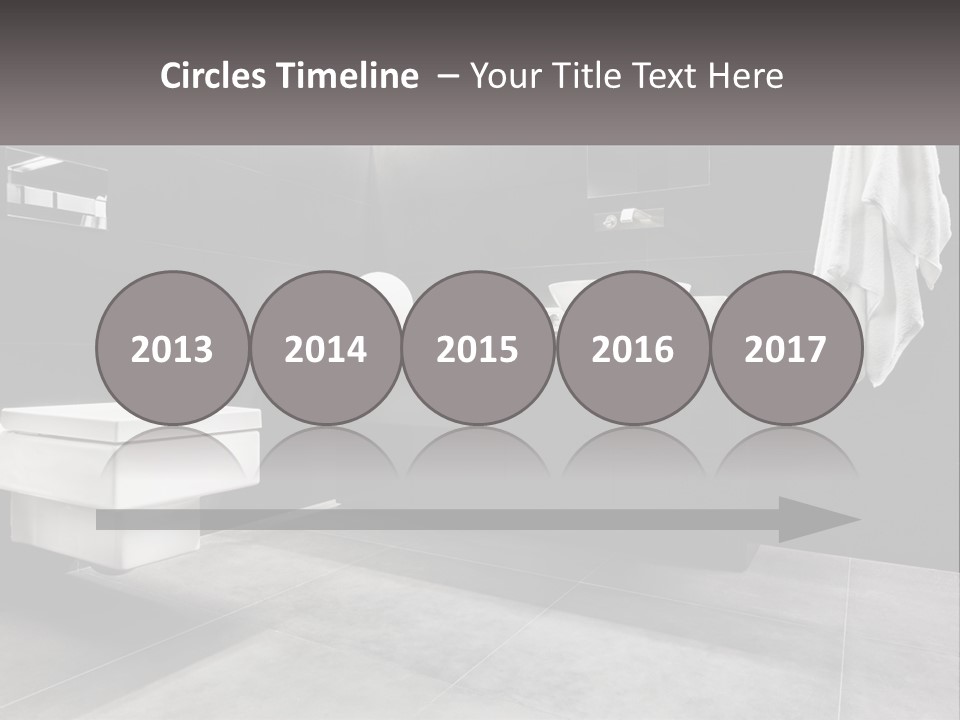 A Black And White Bathroom With A Toilet And Sink PowerPoint Template