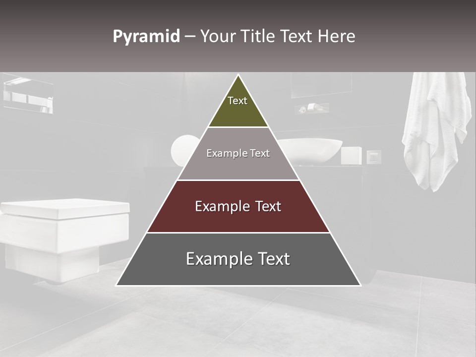 A Black And White Bathroom With A Toilet And Sink PowerPoint Template