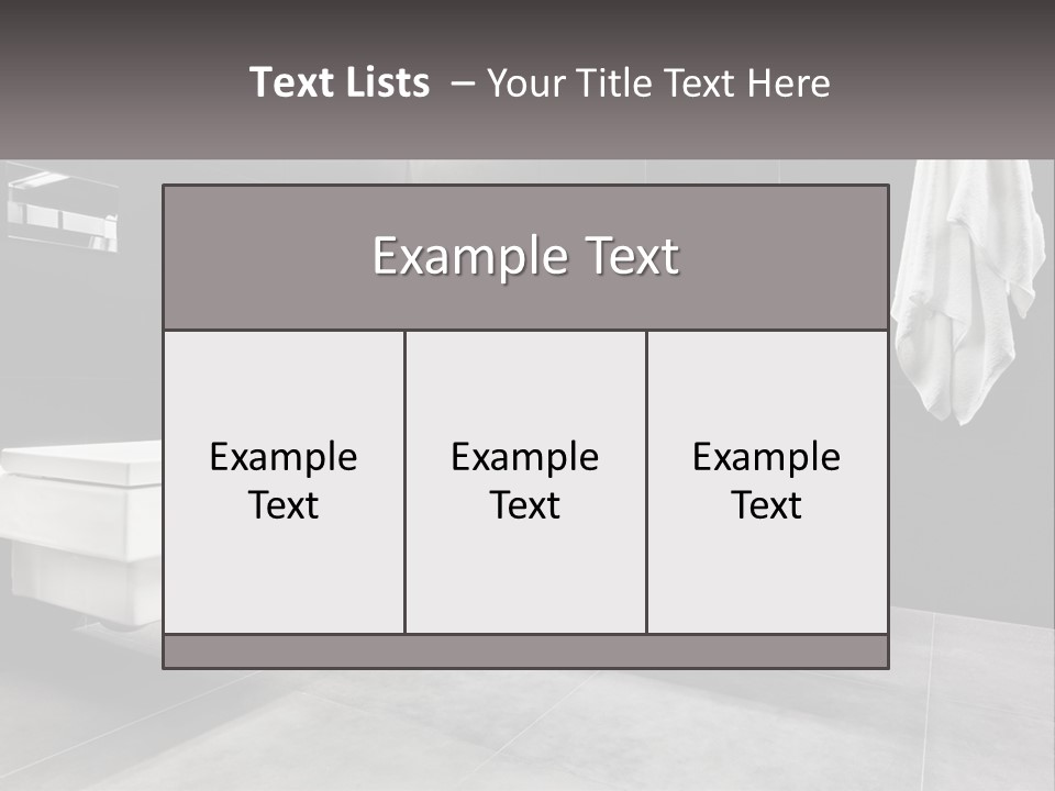 A Black And White Bathroom With A Toilet And Sink PowerPoint Template