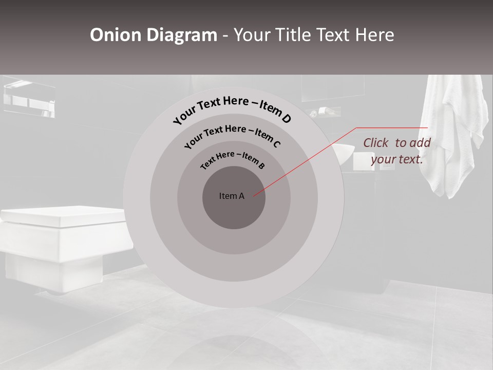 A Black And White Bathroom With A Toilet And Sink PowerPoint Template