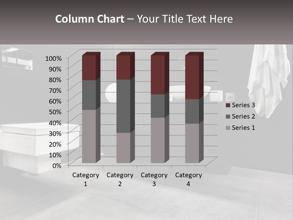 A Black And White Bathroom With A Toilet And Sink PowerPoint Template