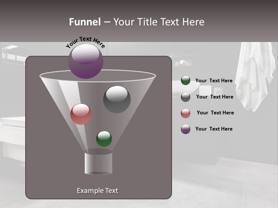 A Black And White Bathroom With A Toilet And Sink PowerPoint Template