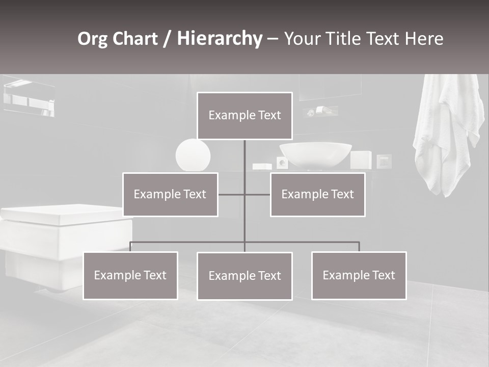 A Black And White Bathroom With A Toilet And Sink PowerPoint Template