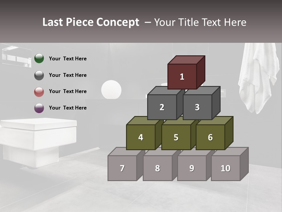 A Black And White Bathroom With A Toilet And Sink PowerPoint Template