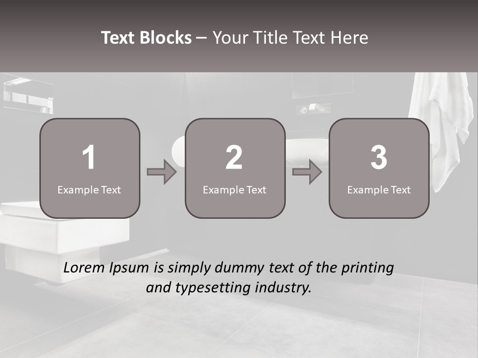 A Black And White Bathroom With A Toilet And Sink PowerPoint Template