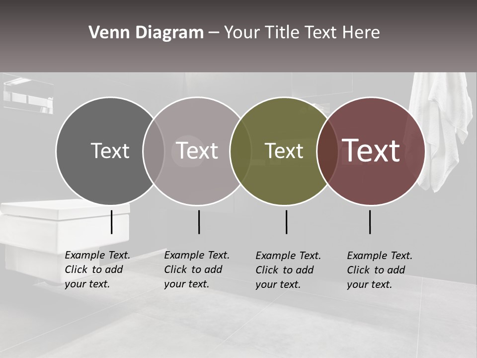 A Black And White Bathroom With A Toilet And Sink PowerPoint Template
