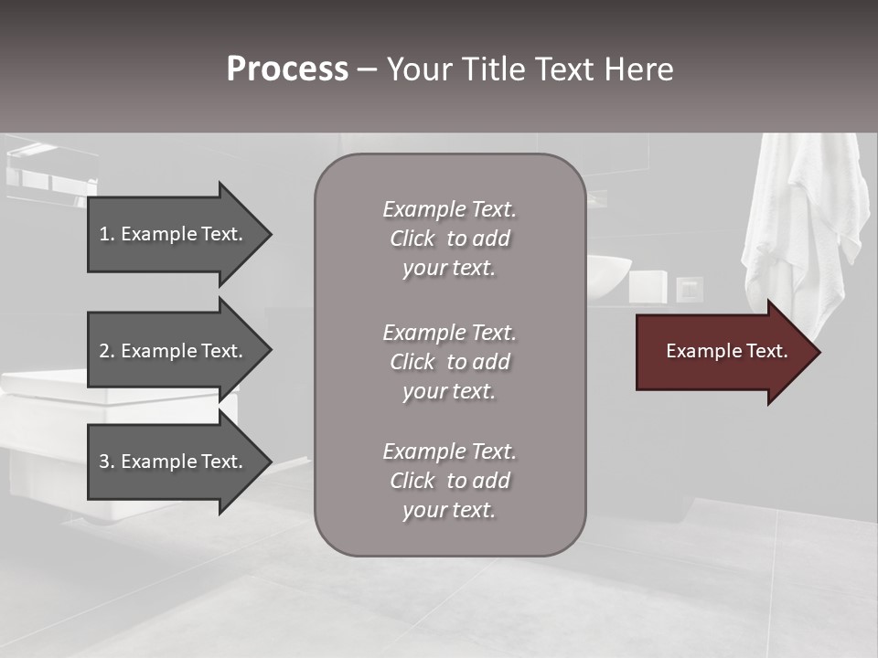 A Black And White Bathroom With A Toilet And Sink PowerPoint Template