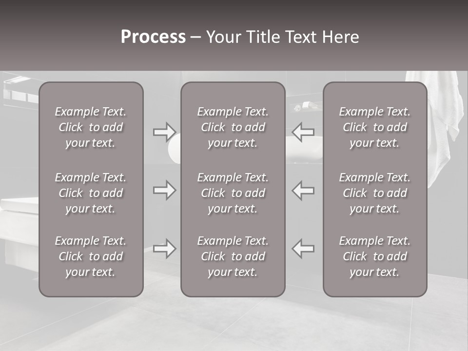 A Black And White Bathroom With A Toilet And Sink PowerPoint Template