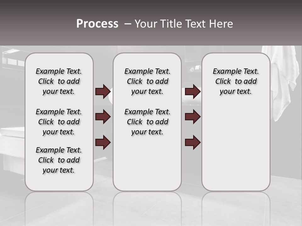 A Black And White Bathroom With A Toilet And Sink PowerPoint Template