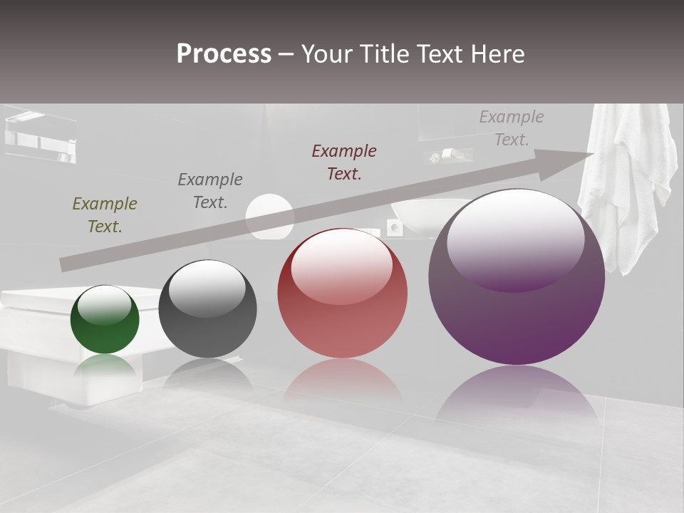 A Black And White Bathroom With A Toilet And Sink PowerPoint Template