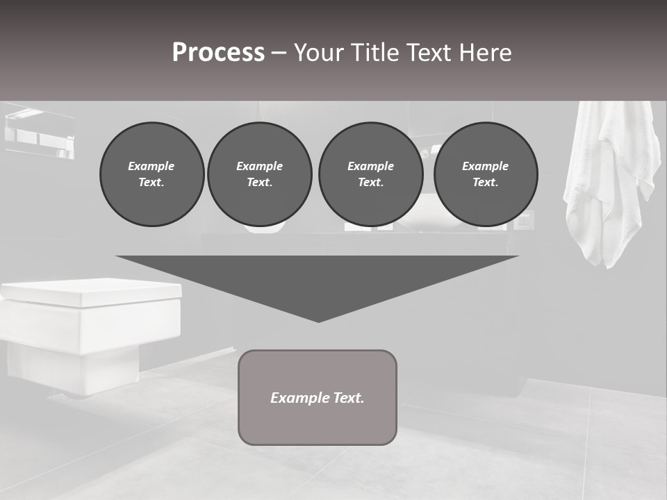 A Black And White Bathroom With A Toilet And Sink PowerPoint Template