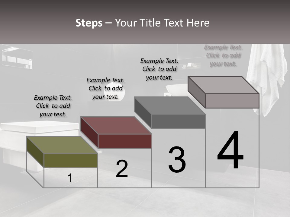 A Black And White Bathroom With A Toilet And Sink PowerPoint Template