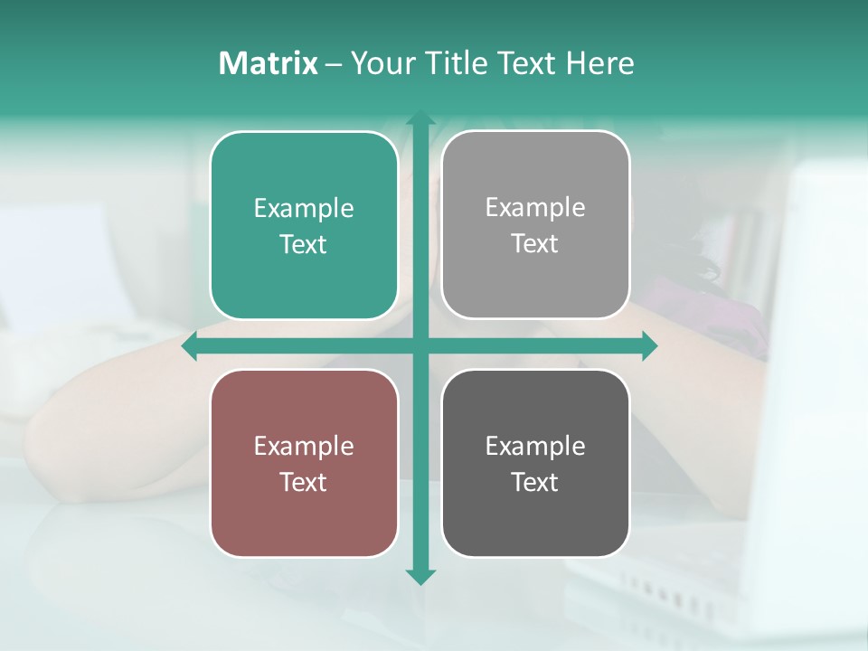 A Woman Covering Her Eyes While Sitting At A Desk PowerPoint Template