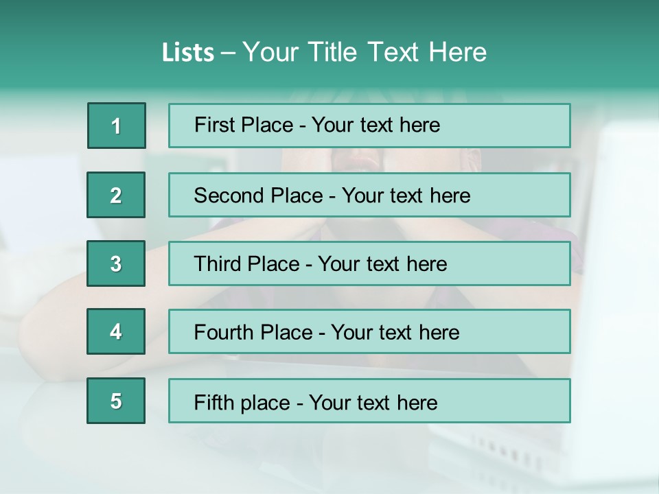 A Woman Covering Her Eyes While Sitting At A Desk PowerPoint Template