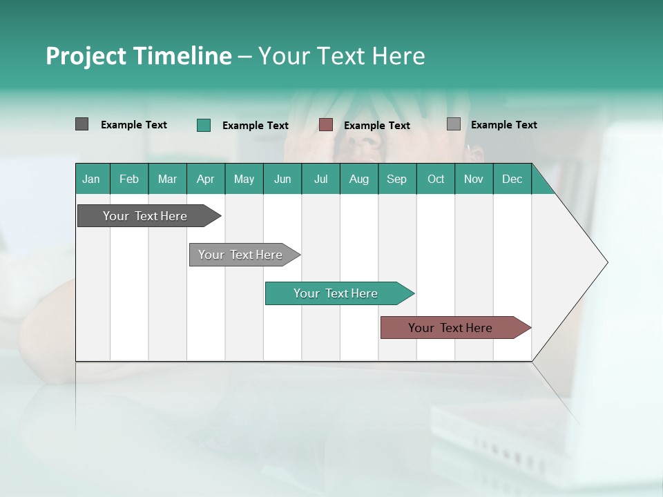 A Woman Covering Her Eyes While Sitting At A Desk PowerPoint Template
