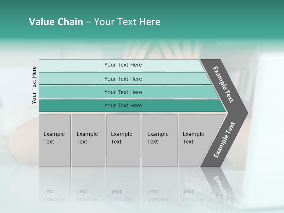 A Woman Covering Her Eyes While Sitting At A Desk PowerPoint Template