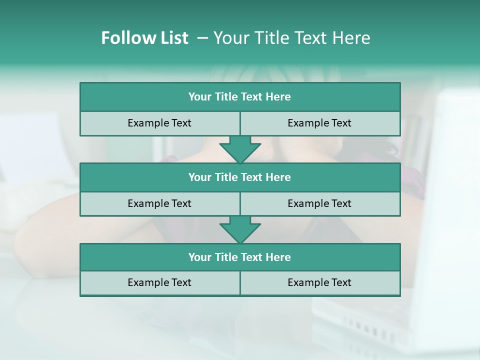 A Woman Covering Her Eyes While Sitting At A Desk PowerPoint Template