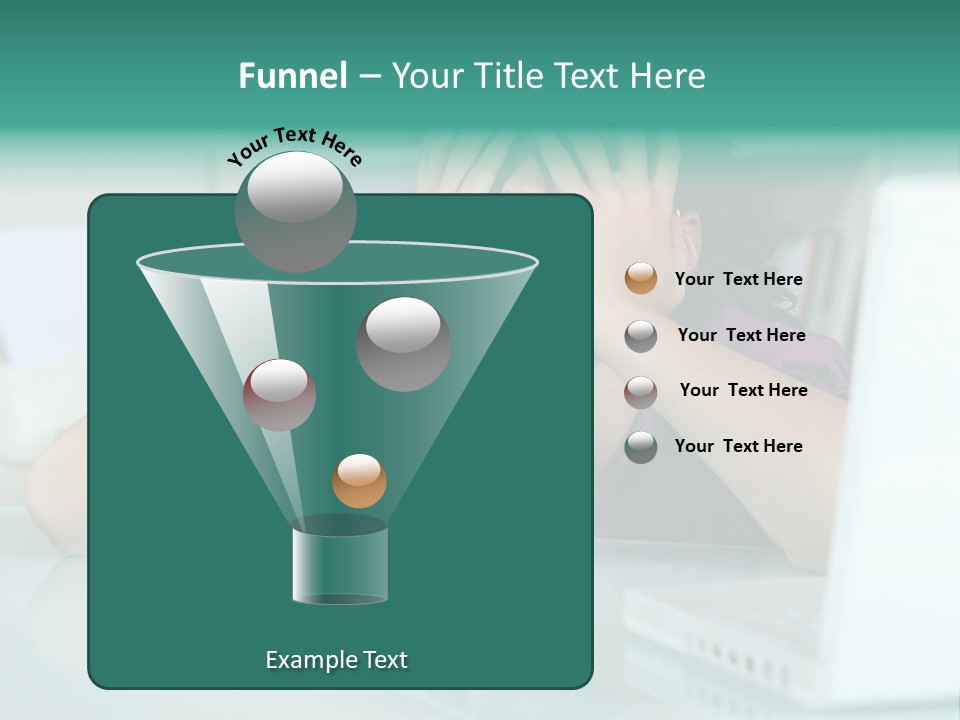 A Woman Covering Her Eyes While Sitting At A Desk PowerPoint Template