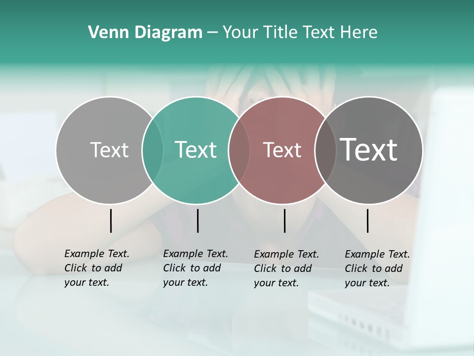 A Woman Covering Her Eyes While Sitting At A Desk PowerPoint Template