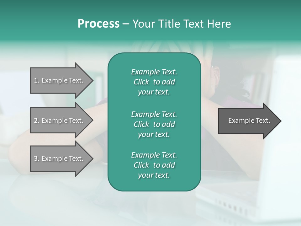 A Woman Covering Her Eyes While Sitting At A Desk PowerPoint Template