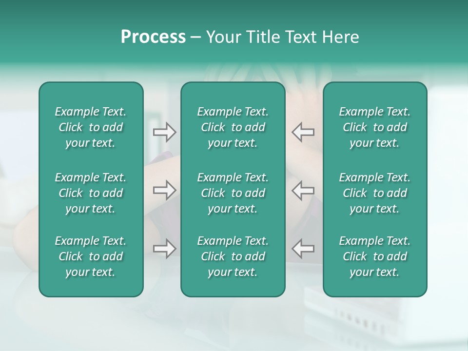 A Woman Covering Her Eyes While Sitting At A Desk PowerPoint Template