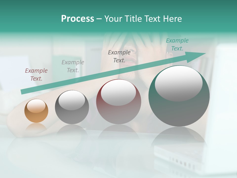 A Woman Covering Her Eyes While Sitting At A Desk PowerPoint Template