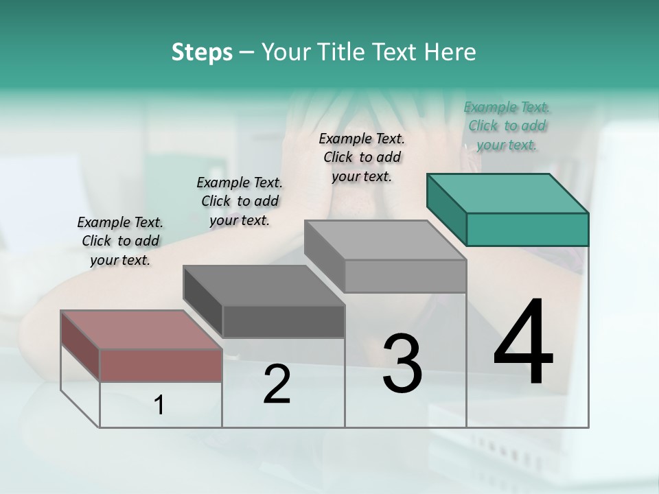 A Woman Covering Her Eyes While Sitting At A Desk PowerPoint Template