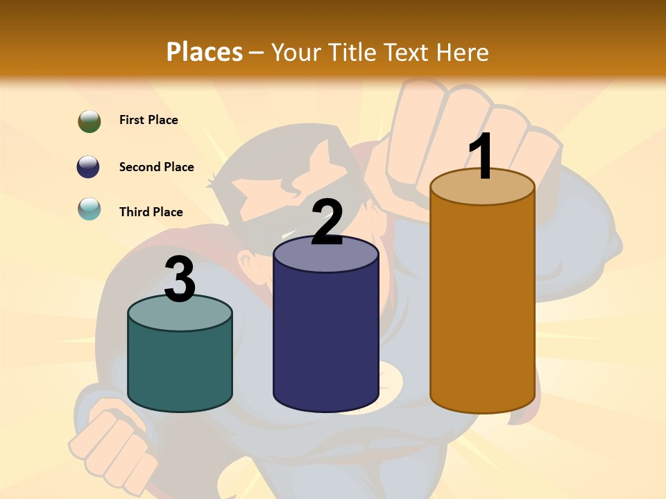 A Man In A Blue Superman Costume Is Flying Through The Air PowerPoint Template