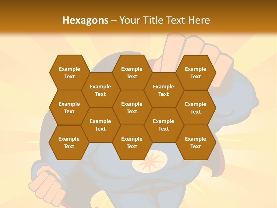 A Man In A Blue Superman Costume Is Flying Through The Air PowerPoint Template