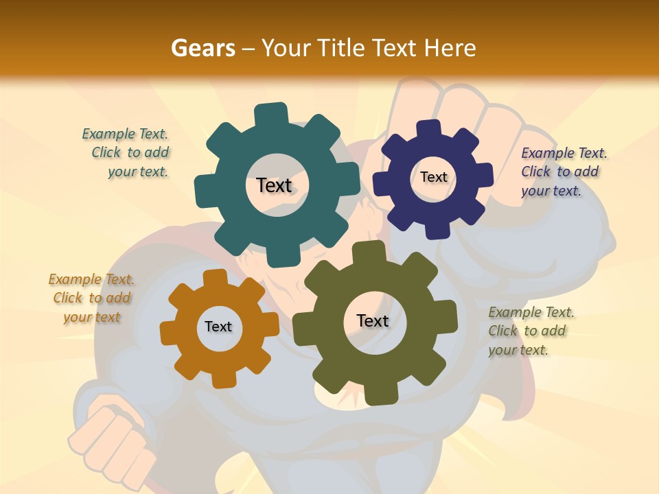 A Man In A Blue Superman Costume Is Flying Through The Air PowerPoint Template