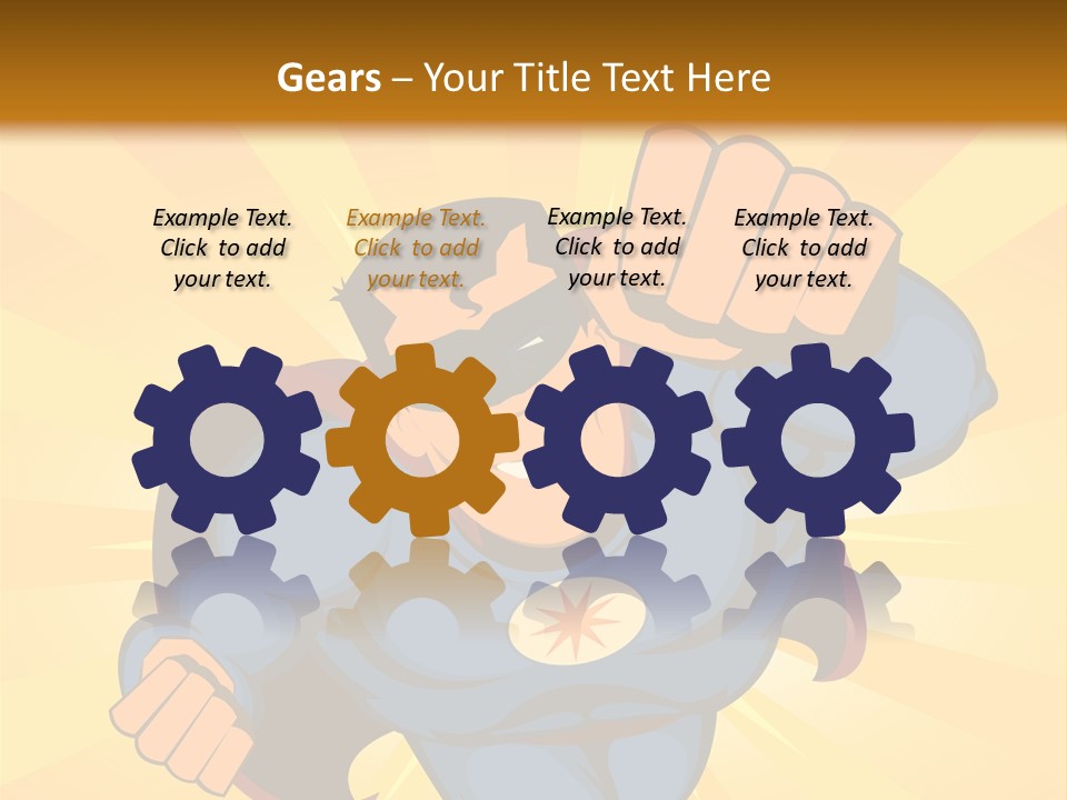 A Man In A Blue Superman Costume Is Flying Through The Air PowerPoint Template