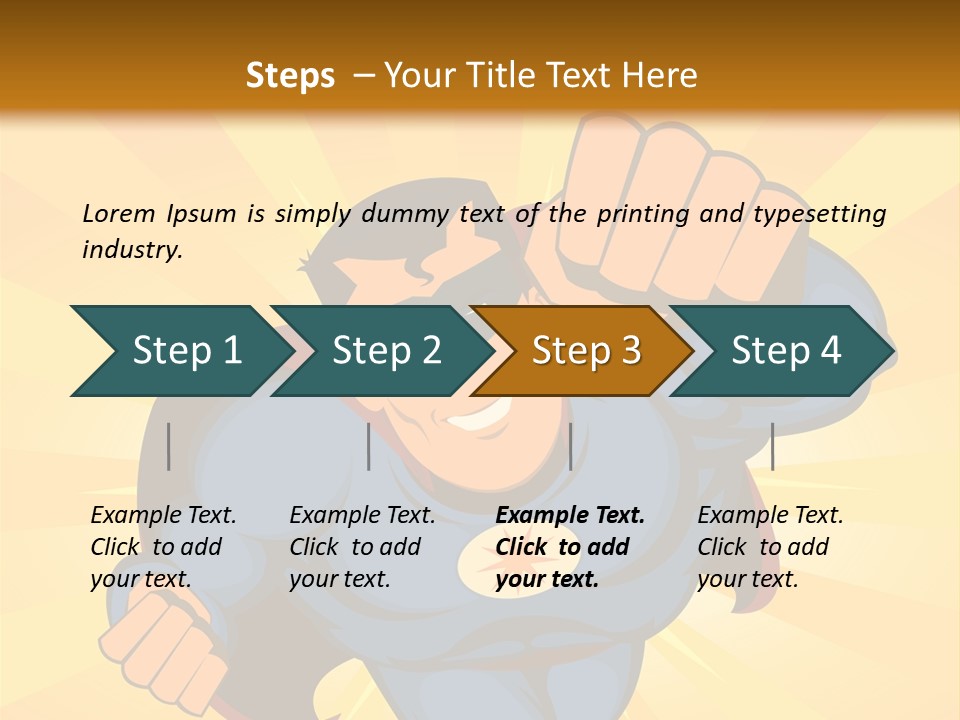 A Man In A Blue Superman Costume Is Flying Through The Air PowerPoint Template