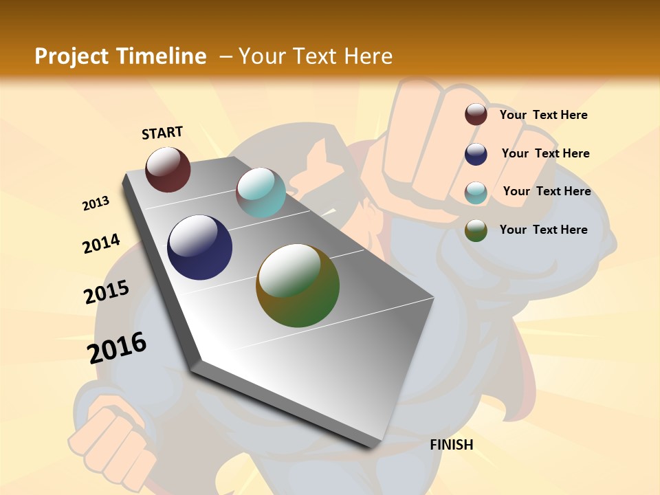 A Man In A Blue Superman Costume Is Flying Through The Air PowerPoint Template