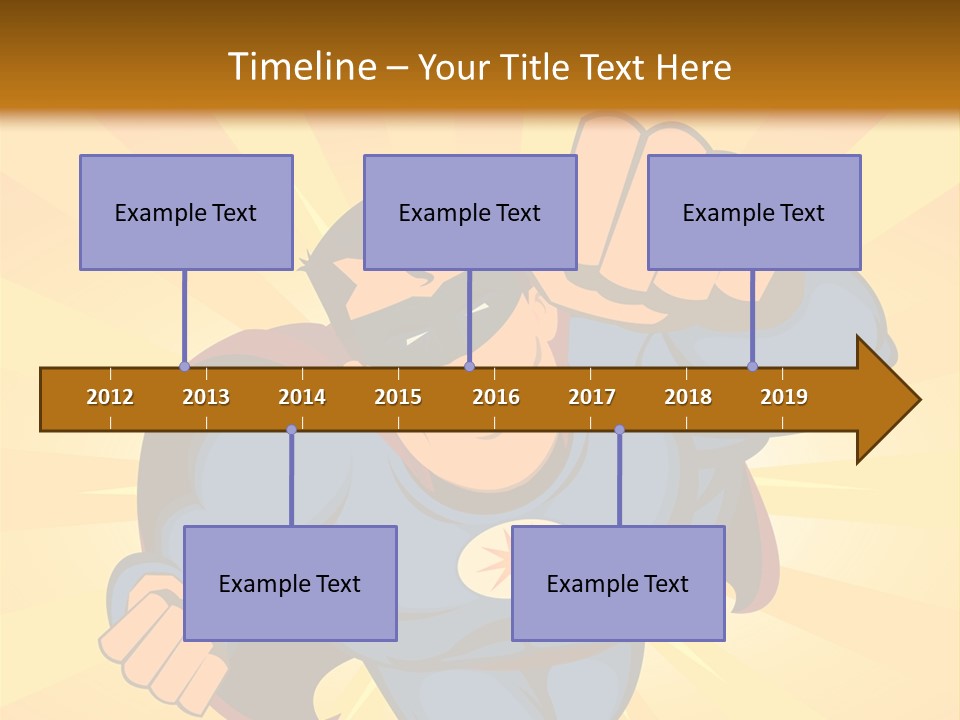 A Man In A Blue Superman Costume Is Flying Through The Air PowerPoint Template